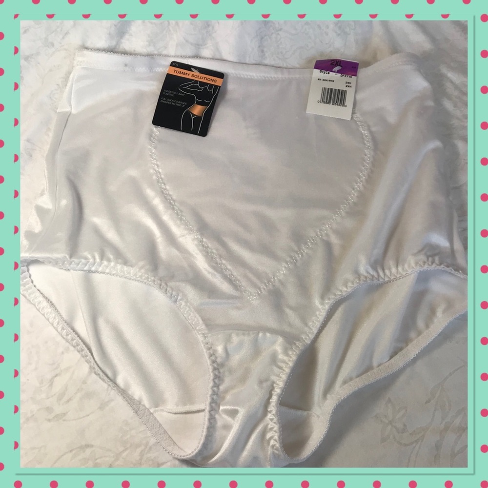 Bali Tummy Solutions brief panty white size 2x NWT